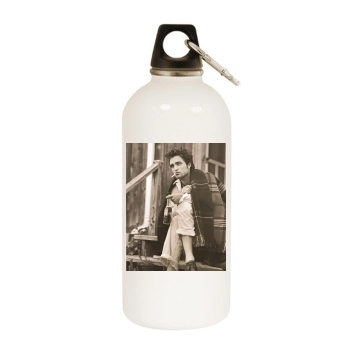 Robert Pattinson White Water Bottle With Carabiner