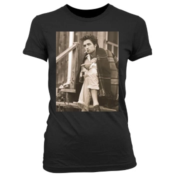 Robert Pattinson Women's Junior Cut Crewneck T-Shirt