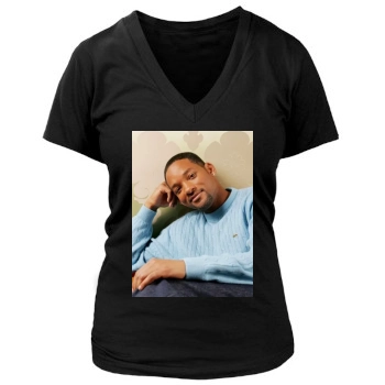 Will Smith Women's Deep V-Neck TShirt