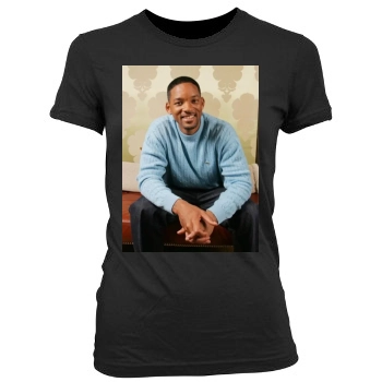 Will Smith Women's Junior Cut Crewneck T-Shirt