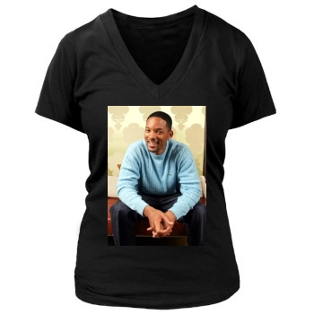 Will Smith Women's Deep V-Neck TShirt