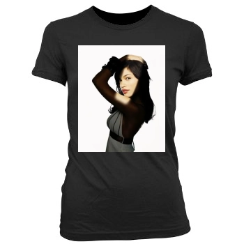 Rosario Dawson Women's Junior Cut Crewneck T-Shirt