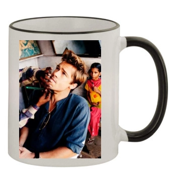 Brad Pitt 11oz Colored Rim & Handle Mug