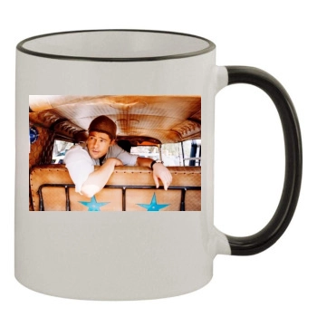 Brad Pitt 11oz Colored Rim & Handle Mug