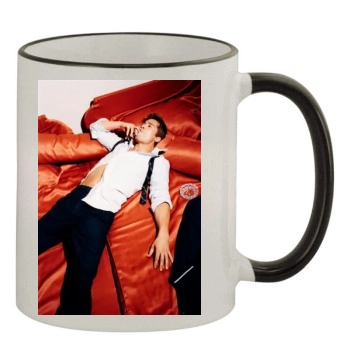 Brad Pitt 11oz Colored Rim & Handle Mug