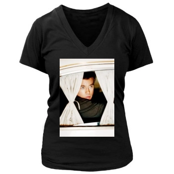 Brad Pitt Women's Deep V-Neck TShirt