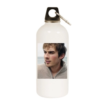 Ian Somerhalder White Water Bottle With Carabiner