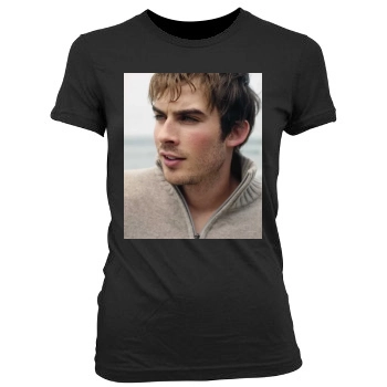 Ian Somerhalder Women's Junior Cut Crewneck T-Shirt