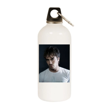 Ian Somerhalder White Water Bottle With Carabiner