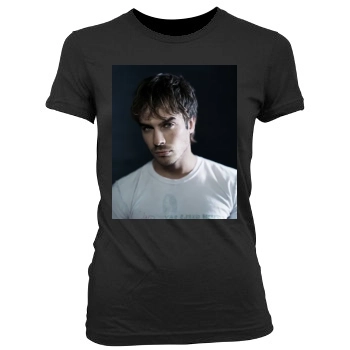 Ian Somerhalder Women's Junior Cut Crewneck T-Shirt