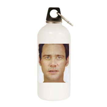 Jim Carrey White Water Bottle With Carabiner