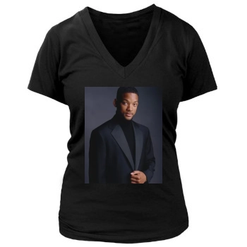 Will Smith Women's Deep V-Neck TShirt