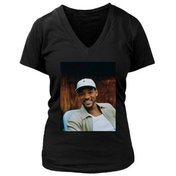 Will Smith Women's Deep V-Neck TShirt