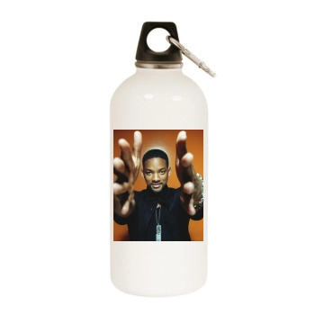 Will Smith White Water Bottle With Carabiner