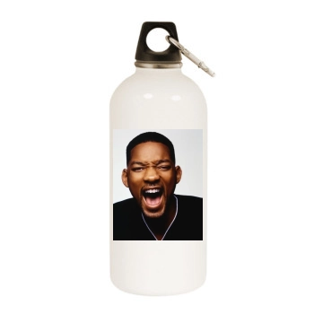 Will Smith White Water Bottle With Carabiner