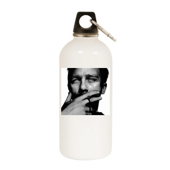 Daniel Craig White Water Bottle With Carabiner