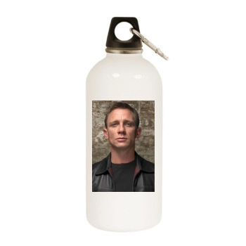 Daniel Craig White Water Bottle With Carabiner