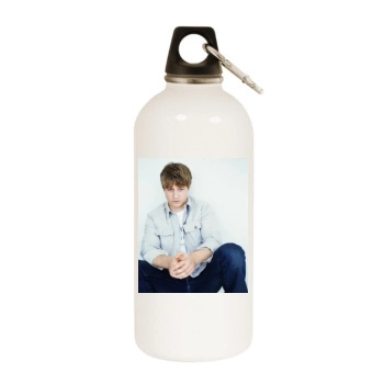 Benjamin McKenzie White Water Bottle With Carabiner