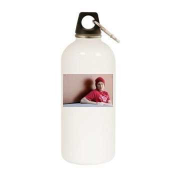 David Beckham White Water Bottle With Carabiner