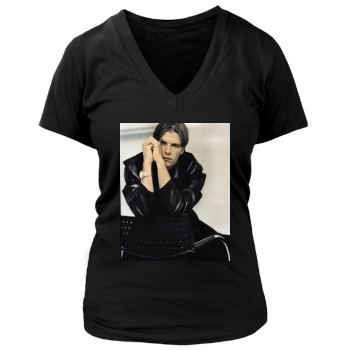 David Beckham Women's Deep V-Neck TShirt