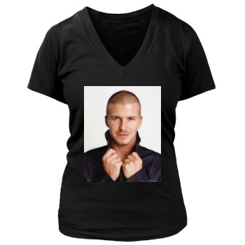 David Beckham Women's Deep V-Neck TShirt