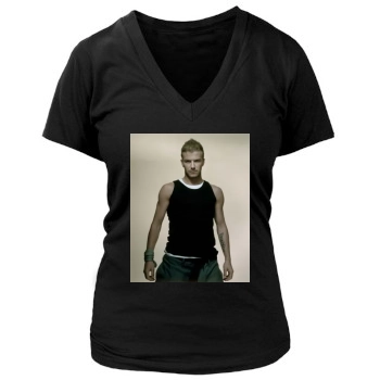 David Beckham Women's Deep V-Neck TShirt