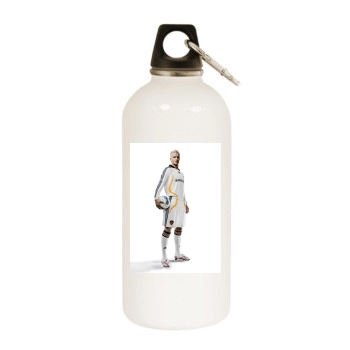 David Beckham White Water Bottle With Carabiner