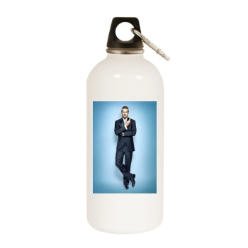 David Beckham White Water Bottle With Carabiner