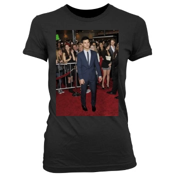 Taylor Lautner Women's Junior Cut Crewneck T-Shirt