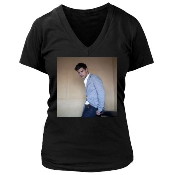 Taylor Lautner Women's Deep V-Neck TShirt