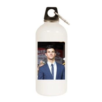 Taylor Lautner White Water Bottle With Carabiner