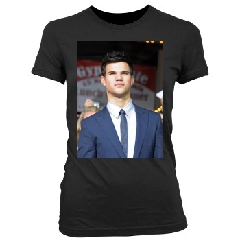 Taylor Lautner Women's Junior Cut Crewneck T-Shirt