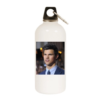 Taylor Lautner White Water Bottle With Carabiner