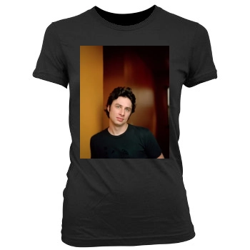 Zach Braff Women's Junior Cut Crewneck T-Shirt