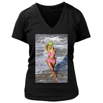 Nicki Minaj Women's Deep V-Neck TShirt