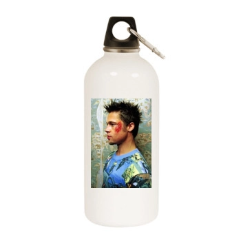 Brad Pitt White Water Bottle With Carabiner