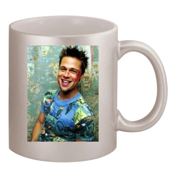 Brad Pitt 11oz Metallic Silver Mug