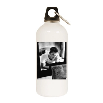 Brad Pitt White Water Bottle With Carabiner