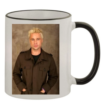 Brad Pitt 11oz Colored Rim & Handle Mug