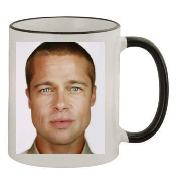 Brad Pitt 11oz Colored Rim & Handle Mug