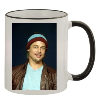 Brad Pitt 11oz Colored Rim & Handle Mug