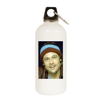 Brad Pitt White Water Bottle With Carabiner