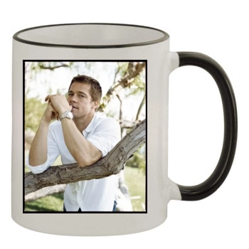 Brad Pitt 11oz Colored Rim & Handle Mug