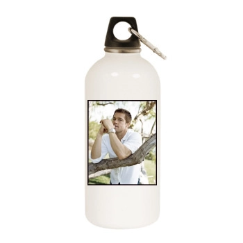 Brad Pitt White Water Bottle With Carabiner