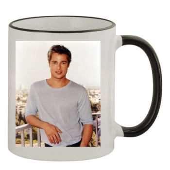 Brad Pitt 11oz Colored Rim & Handle Mug