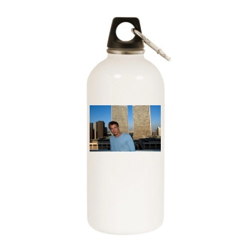 Brad Pitt White Water Bottle With Carabiner