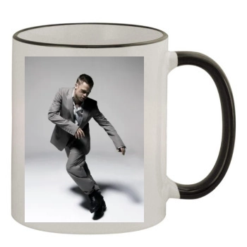 Brad Pitt 11oz Colored Rim & Handle Mug