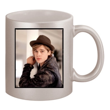 Brad Pitt 11oz Metallic Silver Mug