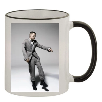 Brad Pitt 11oz Colored Rim & Handle Mug