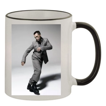 Brad Pitt 11oz Colored Rim & Handle Mug